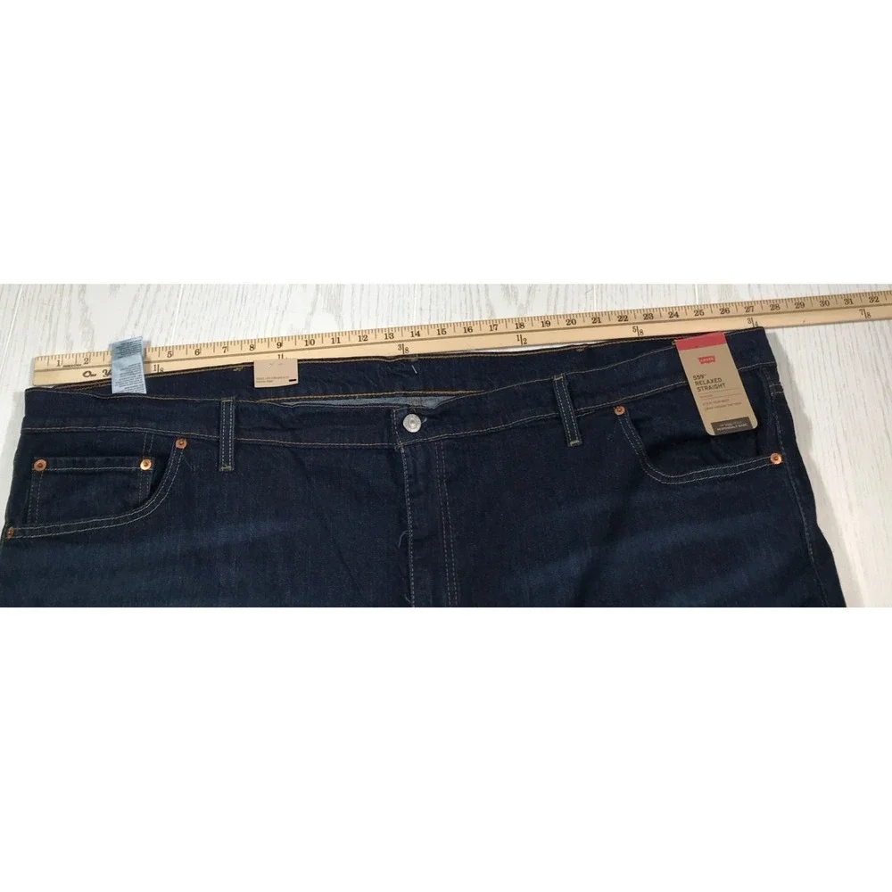 Levi's 559 Relaxed Jeans Men 54x28 Big Tall Blue Stretch Straight High Rise New
